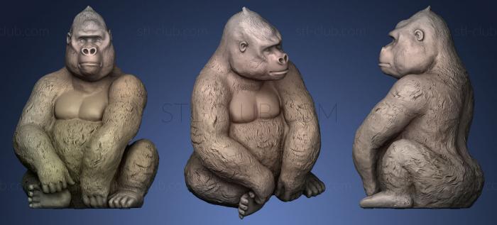 3D model Golden Gorilla 3D (STL)